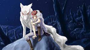 Moro is supporting character of princess mononoke film. Wallpaper Id 105129 Anime Wolf Princess Mononoke