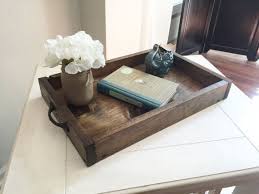 Rustic Wooden Ottoman Tray Decorative Tray Coffee Table Tray Farmhouse Decor Wooden Tray Coffee Table Decor Tray Tray Decor Coffee Table Tray