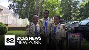 Black triplets from New York make history as Eagle Scouts ...