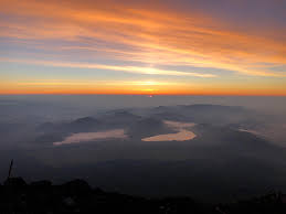 Sunrise At The Summit Of Mt Fuji Mountaineering