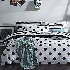 Black And White Polka Dot Bedding Queen Amazon Com Mzpride Black And White Duvet Cover Set 100 Cotton Black And White Polka Dot Bedding F With Images White Duvet Covers Duvet Cover Sets 100 Cotton Duvet Covers