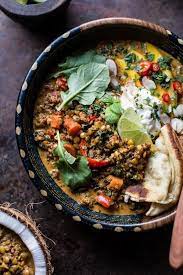 Simple Coconut Quinoa And Lentil Curry With Lime Mango Video Half Baked Harvest Recipe Lentil Curry Vegetarian Recipes Healthy Recipes