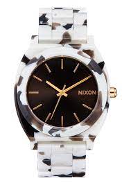 Time Teller Acetate Watch Black Tortoise Unisex Acetate Nixon Us