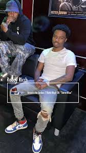 Roddy Ricch Union X Air Jordan 1 Retro High Og Storm Blue Jordan 1 Retro High Air Jordans Celebrities Male