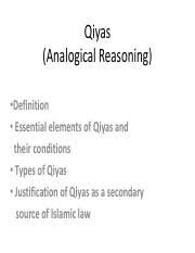 Ijma aur qiyas kya hai , ijma kisy khty hin ? Qiyas 71 Qiyas Analogical Reasoning Definition Essential Elements Of Qiyas And Their Conditions Types Of Qiyas Justification Of Qiyas As A Secondary Course Hero