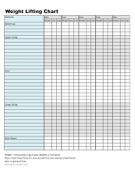 6 best photos of blank printable exercise chart weight