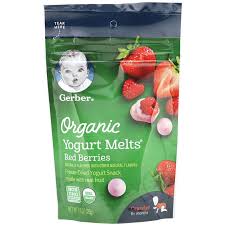 When i was in elementary school, my classmates dubbed me yogurt girl. Gerber Organic Yogurt Melts 8 Months Red Berries 1 0 Oz 28 G Iherb