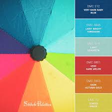 This color combination was created by user navya.the hex, rgb and cmyk codes are in the table below. Rainbow Umbrella Embroidery Color Palette With Thread Codes