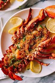 Baked Stuffed Lobster With Shrimp Recipe In 2020 Lobster Dishes Lobster Recipes Baked Stuffed Lobster