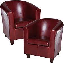 Cocktailsessel ikea amazon rot bezug leder lincolncivicchoir info. Wholesaler Gmbh 2er Set Lc Home Ledersessel Hera Cocktailsessel Echtleder Sessel Vintage Bordeaux Rot Amazon De Kuche Haushalt Wohnen