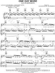 One Day More From Les Miserables Sheet Music In A Major Transposable Download Print Sku Mn0106291