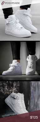 Nike Air Force 1 Mid All White Shoes New All White Shoes White Shoes Shoes