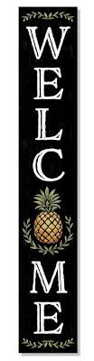 Outdoor welcome sign for porch celtic cead mile failte vertical porch board 8×47 irish welcome decor. Outdoor Welcome Sign Black With Pineapple Vertical Porch Board 8x47 Country Marketplace
