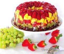 Fruity Gelatin Bundt Cake Dessert Combo Of Fresh Fruits And Apple Juice Brings Out Rich Flavors And Beautifu Gelatin Recipes Jelly Desserts Jello Mold Recipes