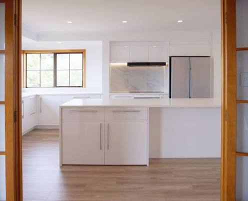 Modern white kitchen renovation