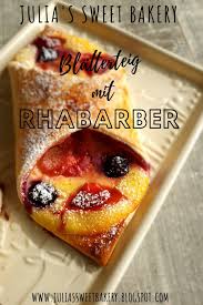 Blatterteig Mit Rhabarber In 2020 Kuchen Und Torten Rezepte Rhabarber Susse Backerei