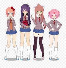 The game was initially distributed through itch.io, and later became available on steam. Doki Literature Club Flashcards Doki Doki Literature Club Characters Png Doki Doki Literature Club Logo Png Free Transparent Png Images Pngaaa Com