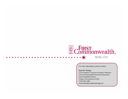 Bank near me will help you to find tons of useful info about your favourite bank. Fcf 8k First Commonwealth Financial Corporation Financial Statements And Exhibits Other Events April 22 2019