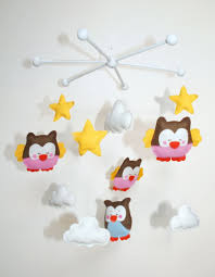 Baby Mobile Selber Machen Eulen Mobile Kulla Lou Kullaloo Baby Mobile Baby Basteln Baby Diy