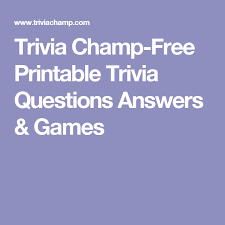 Trivia Champ Free Printable Trivia Questions Answers Games Disney Quiz Trivia Disney Trivia Questions Trivia Questions And Answers
