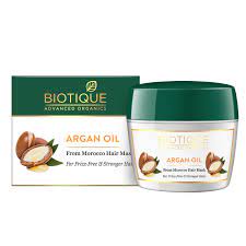 Hydrate & repair dry hair with extra strength argan oil of morocco hair mask. Biotique Advanced Organics Argan Oil From Morocco Hair Mask 175gm Secret Beauty