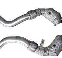 Racing Dynamics Catted Downpipes w/HS - BMW / F85 / F86 / X5M / X6M |  130-10-63-370