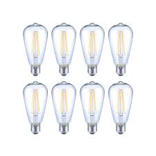 Ecosmart Led Light Bulb 40 Watt Equivalent Antique Edison Dimmable Glass 8 Pack 819261020012 Ebay