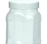 PET plastic jar Octagonal 700 ml 25 oz clear with screw lid white, neck 82  RTS