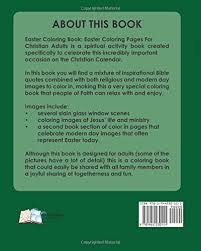 Some pictures depict easter bunnies in different backgrounds and some others show beautifully patterned easter eggs. Amazon Com Easter Coloring Book Easter Coloring Pages For Christian Adults 2016 Easter Color Book With Traditional Religious Images Modern Day Color In Christian Activity Journals Volume 3 9781944230111 Sairam Prema Books