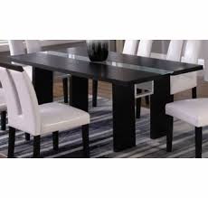 Bonnlo 5 pieces dining table set kitchen dining room table set for 4 glass dinner table for dining room, kitchen, dinette glass tabletop with 4 pu leather metal chairs, black 4.1 out of 5 stars 1,460 $195.99 $ 195. Justine Black Wood Glass Dining Table W Led By Best Master Furniture