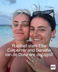 Football stars Ellie Carpenter and Daniëlle van de Donk have announced  they're tying the knot 💒⁠ ⁠ In a heartwarming Instagram post shared