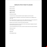 Sample Complaint Letter To Landlord About Leakage