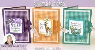 In order for your focal flip panel to work, the right half of your shape die needs to be large enough to span this 1″ gap and cut a portion of the right panel. Video How To Make An Interactive Pull Tab Flip Card Stamp With Tami Bloglovin Flip Cards Fun Fold Cards Folded Cards