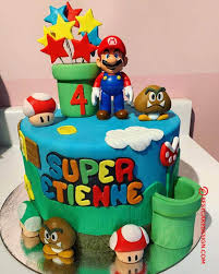 The grass is piped buttercream. 50 Mario Cake Design Cake Idea October 2019 Mario Birthday Cake Mario Cake Super Mario Birthday Party
