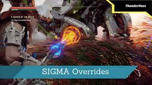 Horizon Zero Dawn Overriding The Sawtooth Scrapper Lancehorn And Grazer Sigma Overrides Youtube