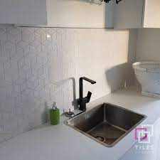 Seamless white tiles texture 01 made by sergey sergeevich. Sentra Cube 3d White Gloss 267x309 Splashback Tiles White Splashback Tiles Kitchen Splashback Tiles