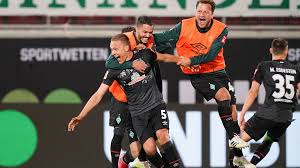 The first leg is played at the home of the bundesliga side and the second leg is. Werder Bremen Avoid Bundesliga Relegation By Narrowest Margin Cgtn