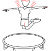 Ancheer trampolin fitness plegable mini cama elástica 38 para adultos y niños para entrenamiento cardio/interiores/jardín carga máxima 100 kg. 1