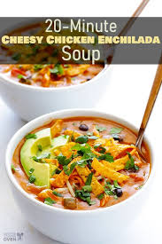 20 Minute Cheesy Chicken Enchilada Soup Recipe This Delicious Chicken Enchilad In 2020 Cheesy Chicken Enchiladas Chicken Enchilada Soup Chicken Enchilada Soup Recipes
