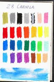 Color Chart Of Full Range 28 Color Set Of Crayola Oil