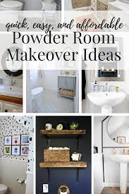 Easy Affordable Diy Powder Room Makeovers Great Ideas For Half Bath Renovations On A Budget Powder Room Makeover Powder Room Small Diy Powder Room Makeover