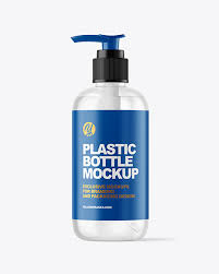 Clear Plastic Bottle With Pump Mockup In Bottle Mockups On Yellow Images Object Mockups