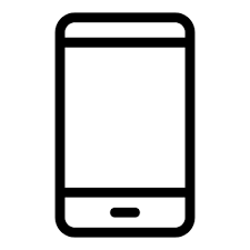 Black And White Mobile Phone Icon Pin On Iconography