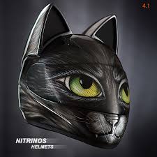 Cat ears full face helmet catwoman lightweight motorcycle racing lady head gear. Motorcycle Cat Helmets Motorcycle Cruiser