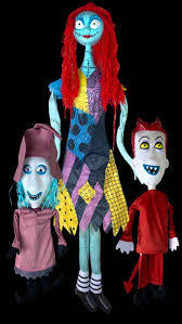 Nightmare Before Christmas Disney Hanging Figures Lot Sally Lock Shock 5.5  Feet