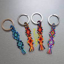 How do i tie off the string at the end of my design when it's being used for a keychain? Pin On Friendship Bracelets