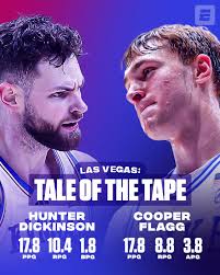 THE FRESHMAN VS. THE VET IN VEGAS 🍿 Cooper Flagg and No. 11 Duke Men's  Basketball go toe-to-toe with Hunter Dickinson and No. 1 Kansas Men's  Basketball in a Vegas Showdown at