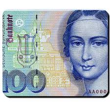 100 Mark German Brand Banknote Money Banknotes Clara Schumann Mouse Pad  #16342 : Amazon.nl: Electronics & Photo