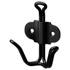 Svartsjon Double Hook Black Ikea Curtain Rings With Clips Ikea Hooks Hemnes Shoe Cabinet