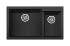 Large bowl width (mm) 400: Plados Telma On8620 Um 44 Ultrametal One Sink 1 Bowl And A Half Cm 86x50 Black Vieffetrade